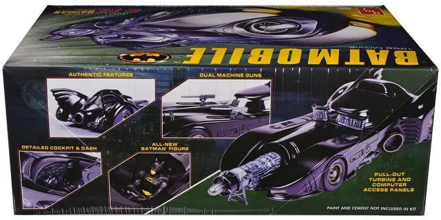 Alt view image 3 of 4 - Skill 2 Batmobile with Seated Batman Figure "Batman" (1989) Movie 1/25 Plastic Model Kit by AMT