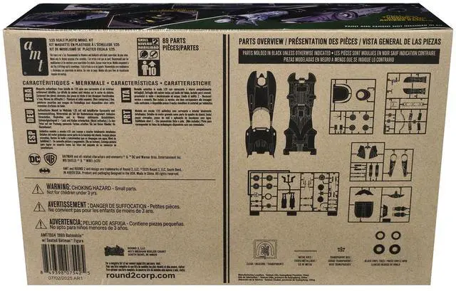 Alt view image 4 of 4 - Skill 2 Batmobile with Seated Batman Figure "Batman" (1989) Movie 1/25 Plastic Model Kit by AMT