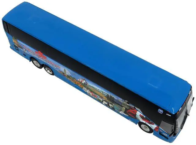 Alt view image 6 of 6 - Prevost H3-45 Coach Bus "Great Canadian Coaches" Blue w/Graphics Limited Ed 1/87 (HO) Scale Diecast Model by Iconic Replicas