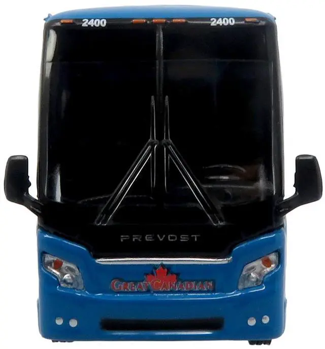 Alt view image 4 of 6 - Prevost H3-45 Coach Bus "Great Canadian Coaches" Blue w/Graphics Limited Ed 1/87 (HO) Scale Diecast Model by Iconic Replicas