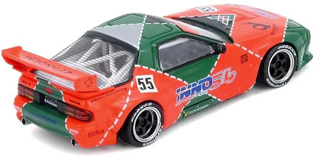 Alt view image 3 of 6 - Mazda RX7 (FC3S) "Pandem Aero" RHD #55 Red & Green "Hong Kong Toycar Salon 2025 Event Ed" 1/64 Diecast Model Car by Inno Models