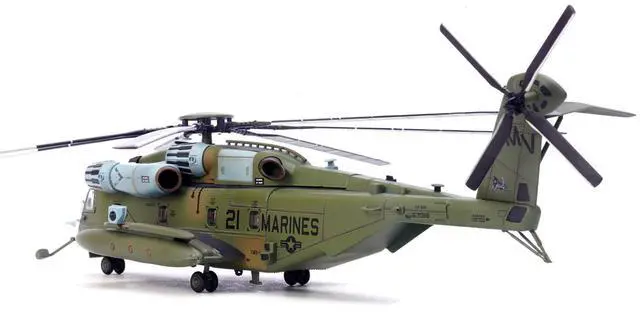 Alt view image 3 of 6 - Sikorsky CH-53E Super Stallion Helicopter #21 "163086 VMX-1, MCAS Yuma" (2021) US Marine Corps 1/72 Diecast Model by Panzerkampf