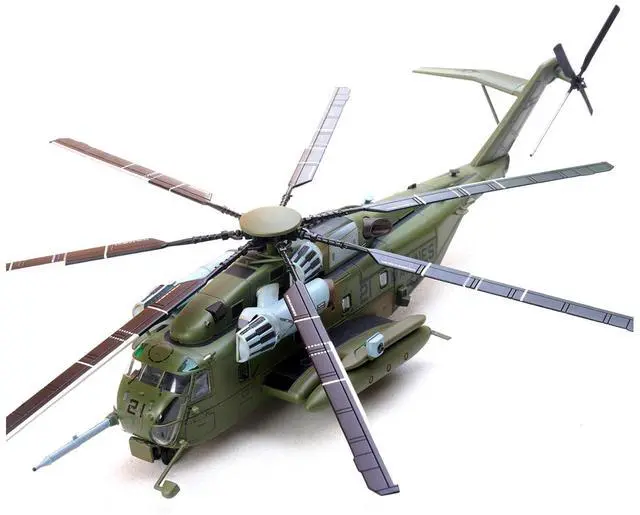 Alt view image 5 of 6 - Sikorsky CH-53E Super Stallion Helicopter #21 "163086 VMX-1, MCAS Yuma" (2021) US Marine Corps 1/72 Diecast Model by Panzerkampf