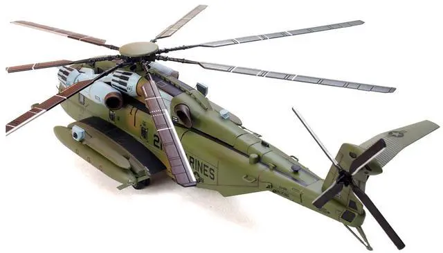 Alt view image 6 of 6 - Sikorsky CH-53E Super Stallion Helicopter #21 "163086 VMX-1, MCAS Yuma" (2021) US Marine Corps 1/72 Diecast Model by Panzerkampf