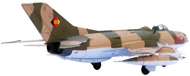 Alt view image 3 of 6 - Mikoyan-Gurevich MiG-19PM Farmer-E Fighter Aircraft "Red 335" East German Air Force 1/72 Diecast Model by Panzerkampf