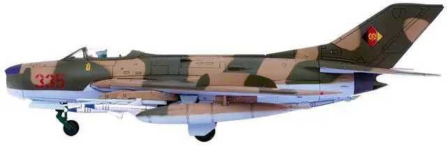 Alt view image 2 of 6 - Mikoyan-Gurevich MiG-19PM Farmer-E Fighter Aircraft "Red 335" East German Air Force 1/72 Diecast Model by Panzerkampf