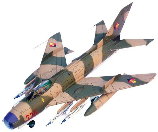 Alt view image 4 of 6 - Mikoyan-Gurevich MiG-19PM Farmer-E Fighter Aircraft "Red 335" East German Air Force 1/72 Diecast Model by Panzerkampf