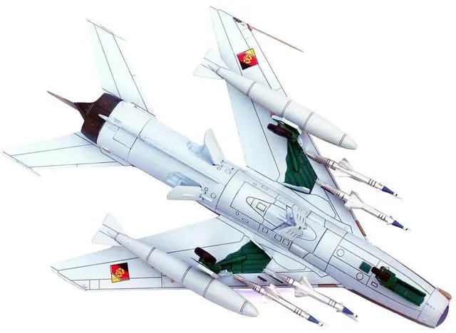 Alt view image 6 of 6 - Mikoyan-Gurevich MiG-19PM Farmer-E Fighter Aircraft "Red 335" East German Air Force 1/72 Diecast Model by Panzerkampf