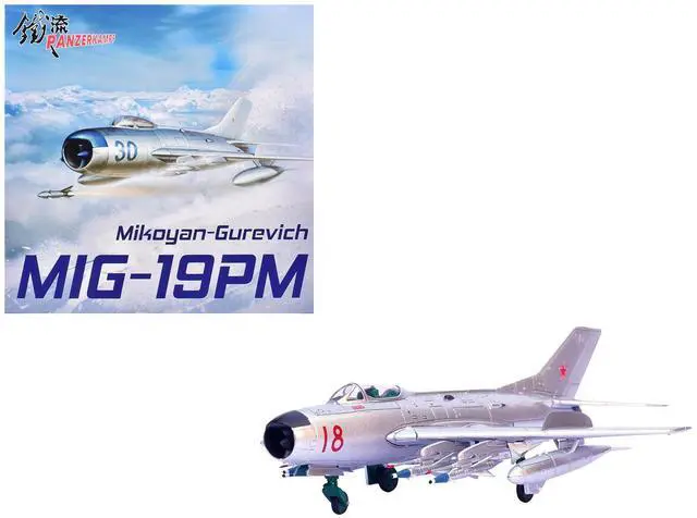Main image of Mikoyan-Gurevich MiG-19PM Farmer-E Fighter Aircraft "Red 18" Soviet Air Force 1/72 Diecast Model by Panzerkampf