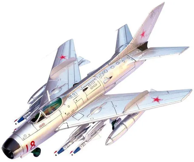 Alt view image 4 of 6 - Mikoyan-Gurevich MiG-19PM Farmer-E Fighter Aircraft "Red 18" Soviet Air Force 1/72 Diecast Model by Panzerkampf