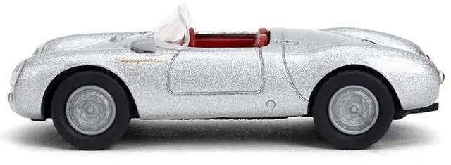 Alt view image 2 of 6 - 1955 Porsche 550 Spyder Silver Metallic with Red Interior "Collection" Series 1/64 Diecast Model Car by Majorette