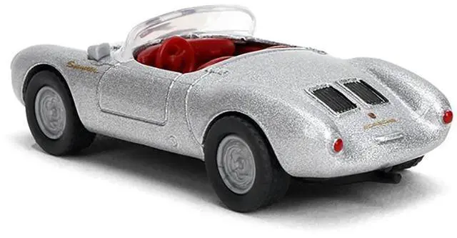 Alt view image 3 of 6 - 1955 Porsche 550 Spyder Silver Metallic with Red Interior "Collection" Series 1/64 Diecast Model Car by Majorette