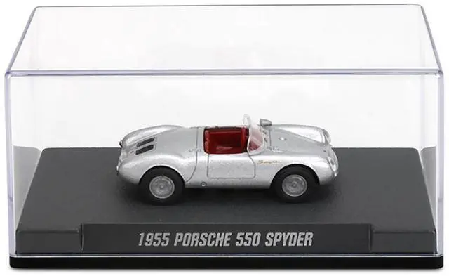 Alt view image 6 of 6 - 1955 Porsche 550 Spyder Silver Metallic with Red Interior "Collection" Series 1/64 Diecast Model Car by Majorette