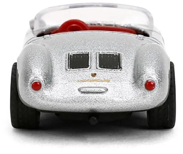 Alt view image 5 of 6 - 1955 Porsche 550 Spyder Silver Metallic with Red Interior "Collection" Series 1/64 Diecast Model Car by Majorette
