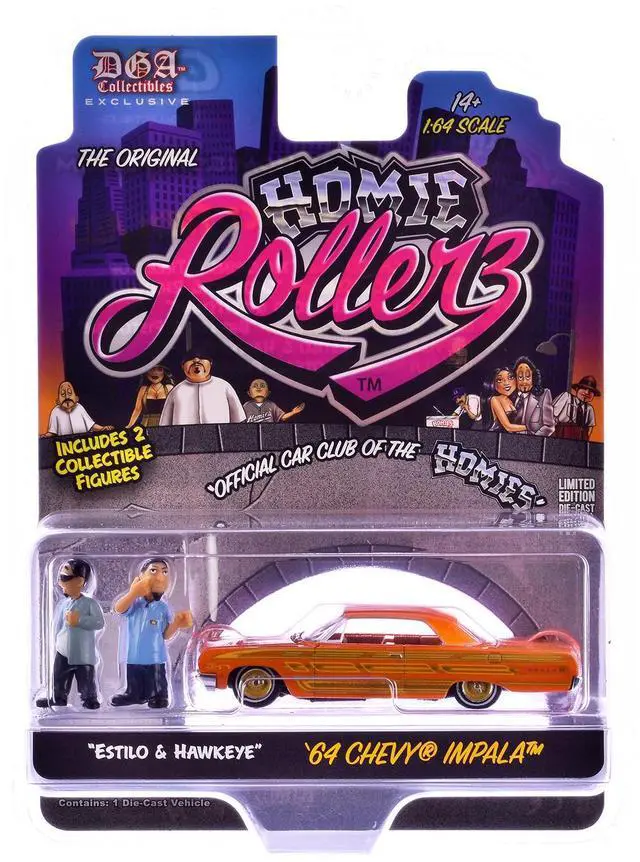 Alt view image 4 of 6 - "Homie Rollerz" 2025 Series 1 Set of 6 pieces 1/64 Diecast Model Cars by Greenlight and DGA