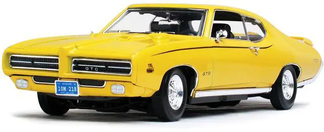 Alt view image 6 of 6 - 1969 Pontiac GTO Judge Yellow 1/18 Diecast Model Car by Motormax