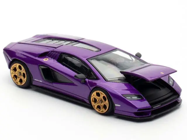 Alt view image 2 of 6 - Lamborghini Countach LPI 800-4 Viola Pasifae Purple Metallic "Hong Kong Toycar Salon 2025" 1/64 Diecast Model Car by Pop Race