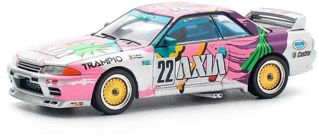 Alt view image 2 of 6 - GTR R32 RHD #22 "Axia" Group A "Japanese Touring Car Championship" (1991) 1/64 Diecast Model Car by Pop Race