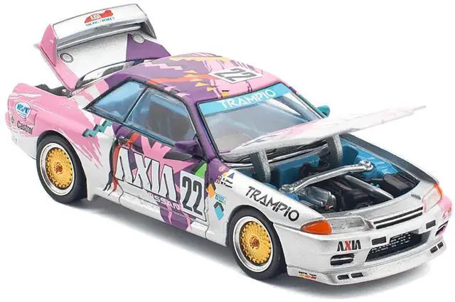 Alt view image 5 of 6 - GTR R32 RHD #22 "Axia" Group A "Japanese Touring Car Championship" (1991) 1/64 Diecast Model Car by Pop Race
