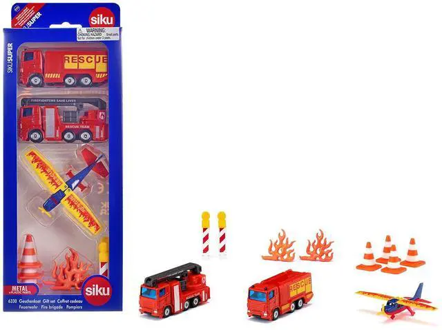 Main image of Fire Brigade 11 piece Set Diecast Model by Siku