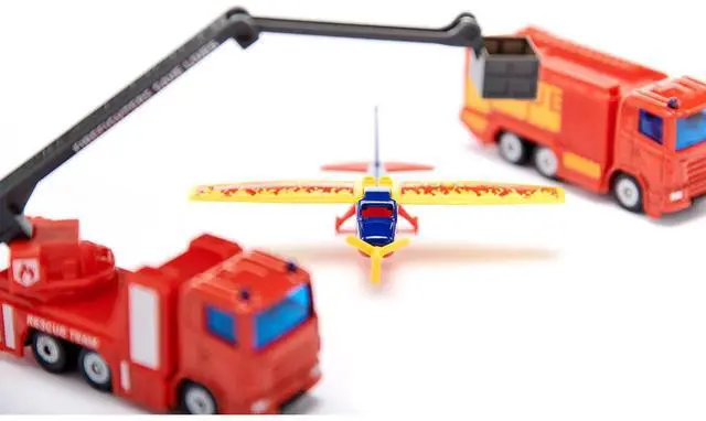 Alt view image 5 of 5 - Fire Brigade 11 piece Set Diecast Model by Siku