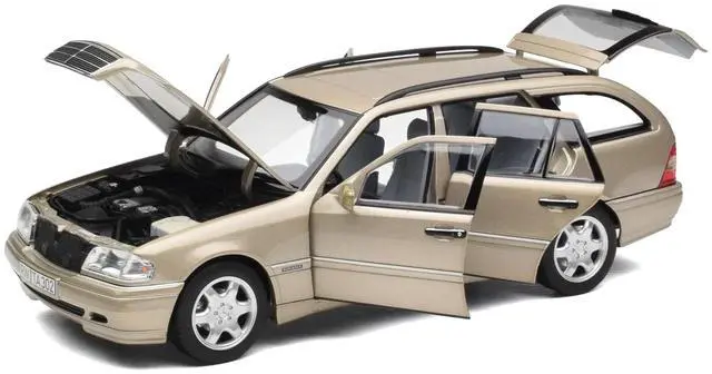 Alt view image 2 of 5 - 1997 Mercedes-Benz C-Class T-Model Smoke Silver Metallic 1/18 Diecast Model Car by Norev