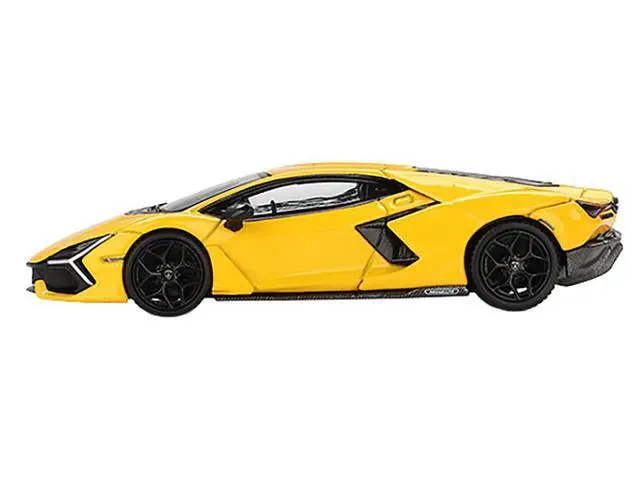 Alt view image 3 of 6 - Lamborghini Revuelto Giallo (Yellow) Limited Edition 1/64 Diecast Model Car by Mini GT