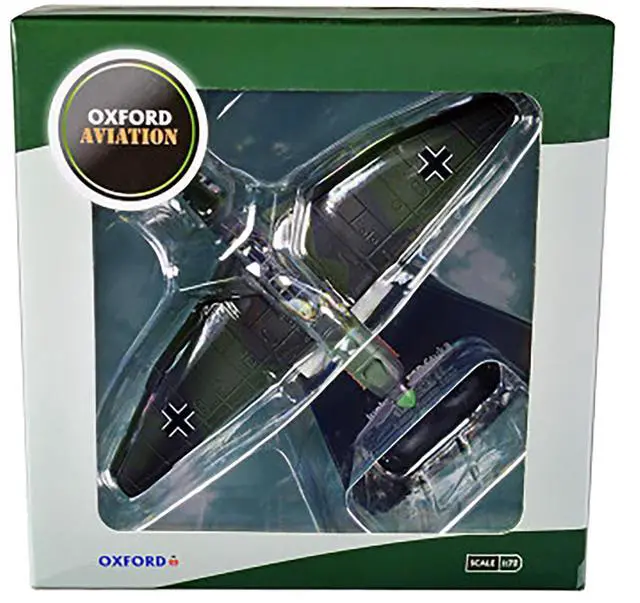 Alt view image 5 of 6 - Junkers Ju 87B "Stuka Stab" Dive Bomber Plane III/StG 77 Caen, France (1940) 1/72 Diecast Model Airplane by Oxford Diecast