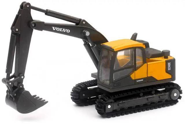 Alt view image 4 of 6 - Volvo EC140E Track-Type Excavator Yellow Diecast Model by New Ray