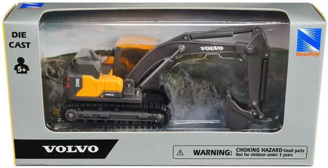 Alt view image 5 of 6 - Volvo EC140E Track-Type Excavator Yellow Diecast Model by New Ray