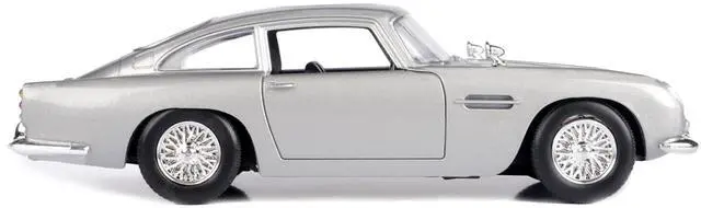 Alt view image 2 of 5 - Aston Martin DB5 RHD Silver Metallic James Bond 007 "Goldfinger" (1964) Movie 1/24 Diecast Model Car by Motormax