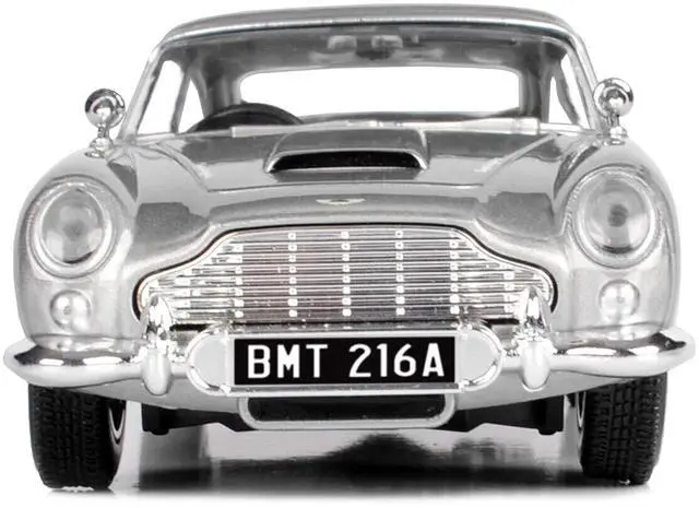 Alt view image 3 of 5 - Aston Martin DB5 RHD Silver Metallic James Bond 007 "Goldfinger" (1964) Movie 1/24 Diecast Model Car by Motormax