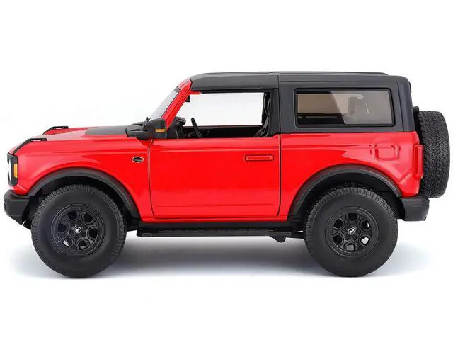 Alt view image 4 of 4 - 2021 Ford Bronco Wildtrak Red with Black Top "Special Edition" 1/18 Diecast Model Car by Maisto
