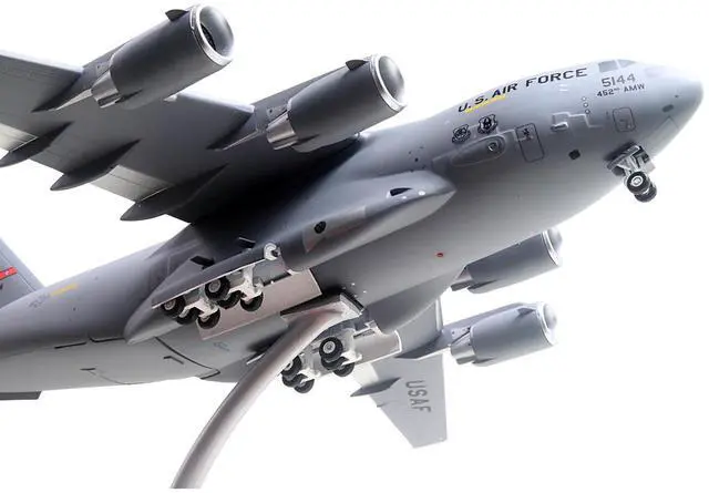 Alt view image 2 of 6 - Boeing C-17 Globemaster III Transport Aircraft "March Air Reserve Base" US Air Force 1/200 Diecast Model by GeminiJets