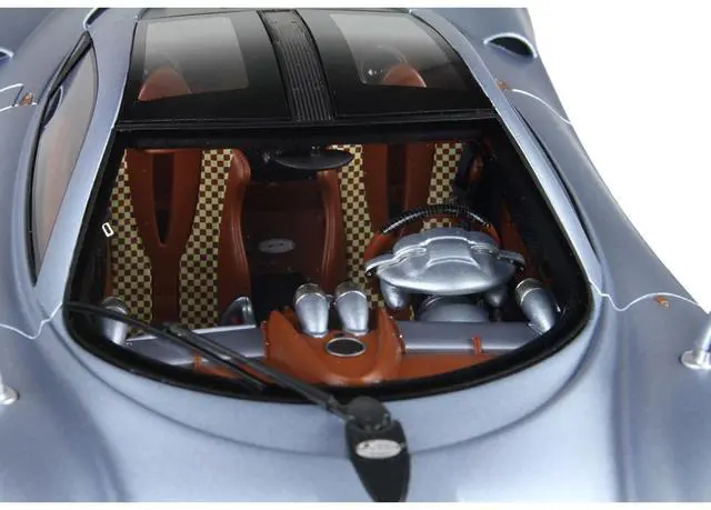Alt view image 4 of 6 - Pagani Huayra Codalunga Azzurro Sardegna Matt Blue Metallic with Black Top with DISPLAY CASE Limited Ed 1/18 Model Car by BBR
