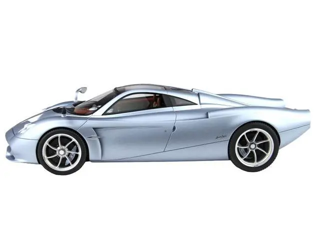 Alt view image 5 of 6 - Pagani Huayra Codalunga Azzurro Sardegna Matt Blue Metallic with Black Top with DISPLAY CASE Limited Ed 1/18 Model Car by BBR