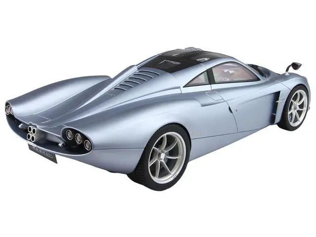 Alt view image 6 of 6 - Pagani Huayra Codalunga Azzurro Sardegna Matt Blue Metallic with Black Top with DISPLAY CASE Limited Ed 1/18 Model Car by BBR