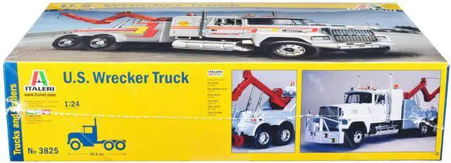 Alt view image 2 of 3 - Skill 4 Model Kit U.S. Wrecker Tow Truck 1/24 Scale Model by Italeri