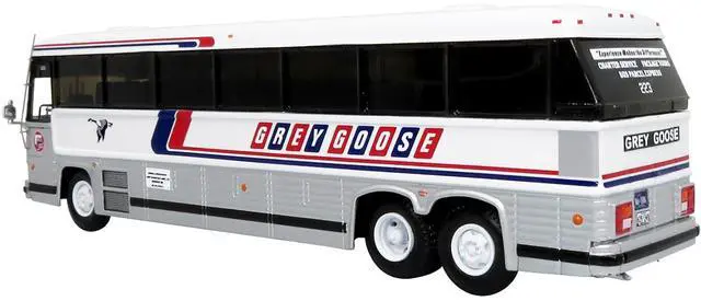 Alt view image 3 of 4 - MCI MC-12 Coach Classic Bus "Grey Goose Lines" Destination: Winnipeg (Manitoba, Canada) 1/87 Diecast Model by Iconic Replicas