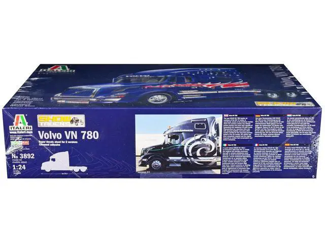 Alt view image 4 of 4 - Skill 5 Model Kit Volvo VN 780 Truck Tractor "Show Trucks" 1/24 Scale Model by Italeri