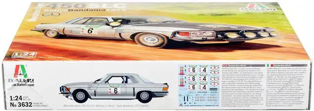 Alt view image 2 of 4 - Skill 3 Model Kit Mercedes-Benz 450 SLC Winner "Rallye Bandama Ivory Coast" (1979) 1/24 Scale Model by Italeri