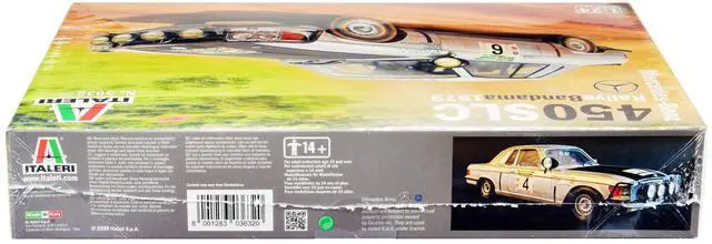Alt view image 3 of 4 - Skill 3 Model Kit Mercedes-Benz 450 SLC Winner "Rallye Bandama Ivory Coast" (1979) 1/24 Scale Model by Italeri