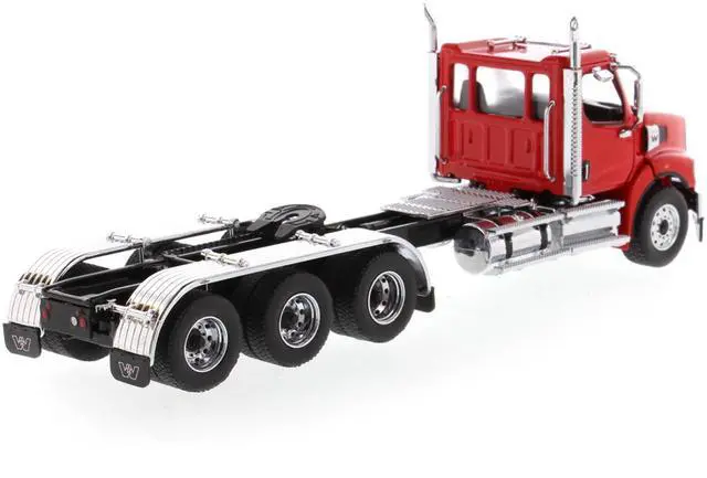 Alt view image 4 of 5 - Western Star 49X SBFA Tridem Day Cab Heavy-Haul Truck Tractor Viper Red "Transport Series" 1/50 Diecast Model by Diecast Masters