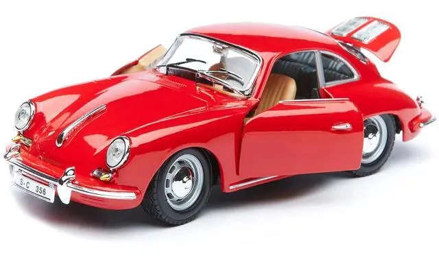 Alt view image 2 of 6 - 1961 Porsche 356 B Coupe Red 1/24 Diecast Model Car by Bburago