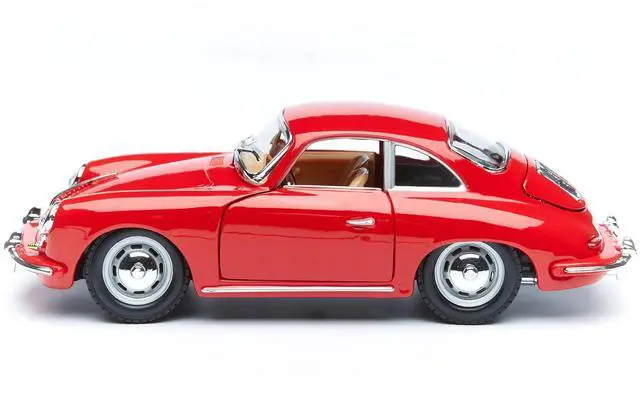 Alt view image 3 of 6 - 1961 Porsche 356 B Coupe Red 1/24 Diecast Model Car by Bburago