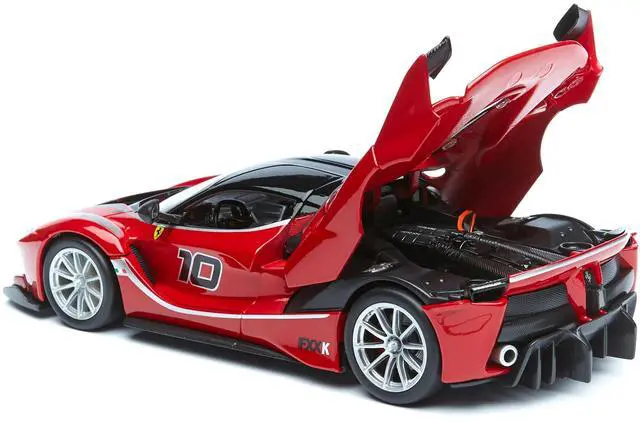 Alt view image 3 of 5 - Ferrari Racing FXX-K #10 Red 1/24 Diecast Model Car by Bburago