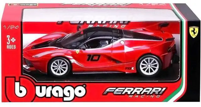 Alt view image 5 of 5 - Ferrari Racing FXX-K #10 Red 1/24 Diecast Model Car by Bburago