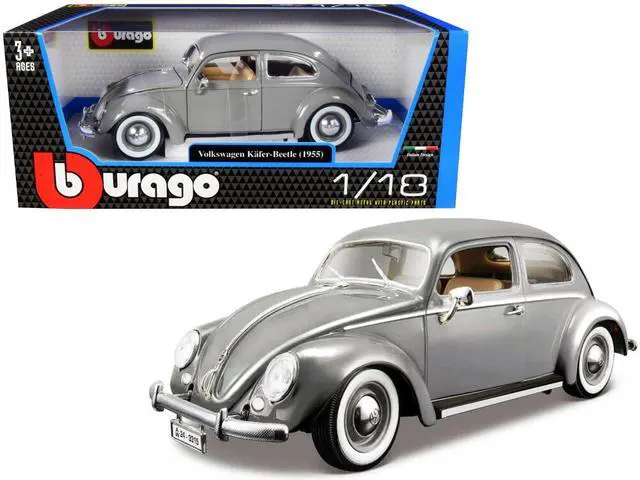 Main image of 1955 Volkswagen Kafer Beetle Gray 1/18 Diecast Model Car by Bburago