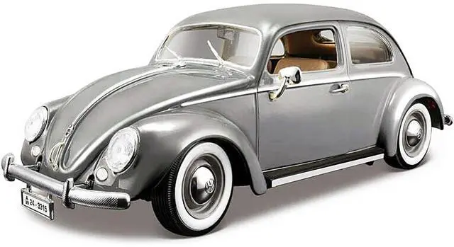 Alt view image 2 of 3 - 1955 Volkswagen Kafer Beetle Gray 1/18 Diecast Model Car by Bburago