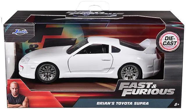 Alt view image 6 of 6 - Brian's Toyota Supra White "Fast & Furious 7" (2015) Movie 1/32 Diecast Model Car by Jada